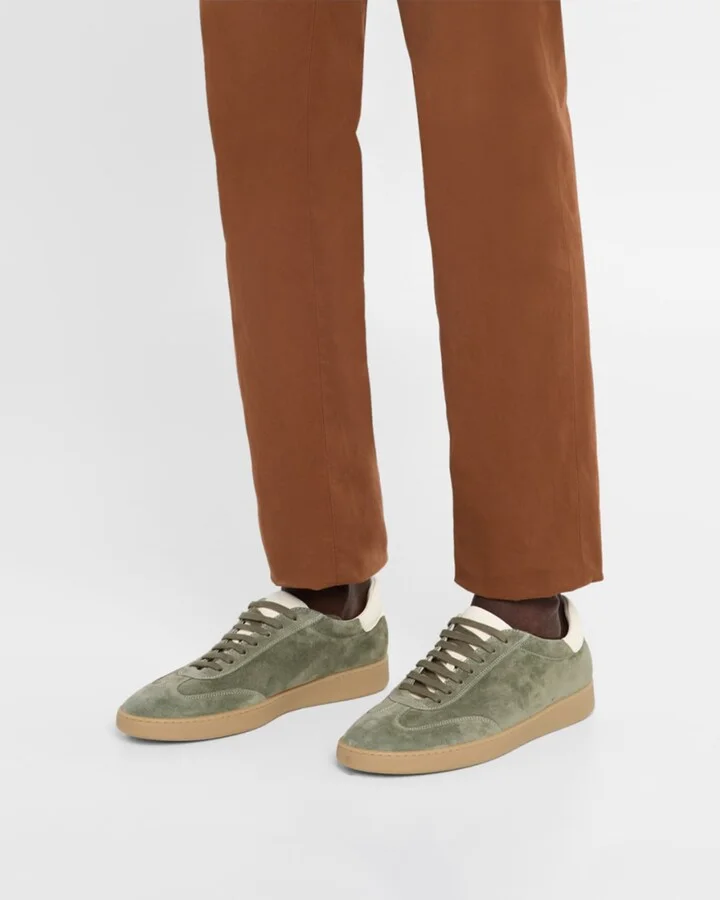 Men's Banner Suede Wingtip-Toe Low-Top Sneakers - Image 9