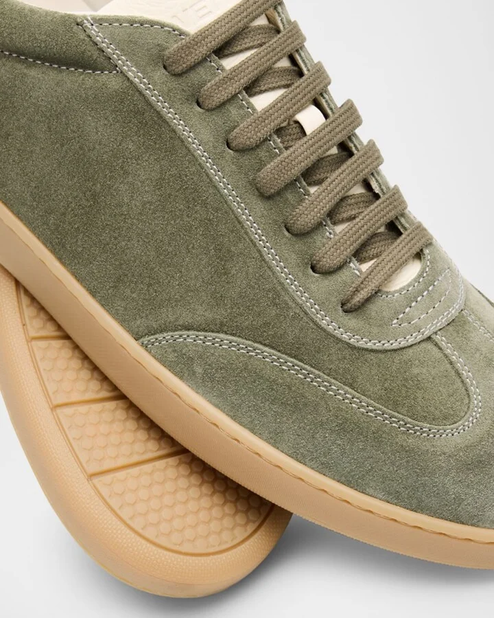 Men's Banner Suede Wingtip-Toe Low-Top Sneakers - Image 10
