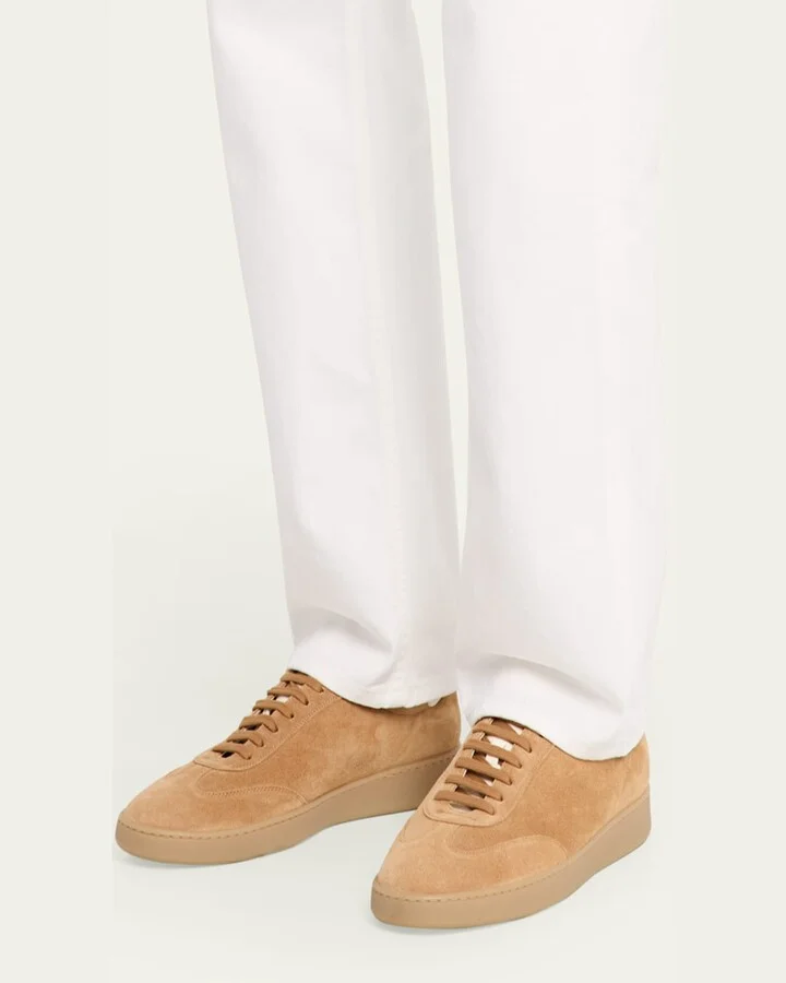 Men's Banner Suede Wingtip-Toe Low-Top Sneakers - Image 2