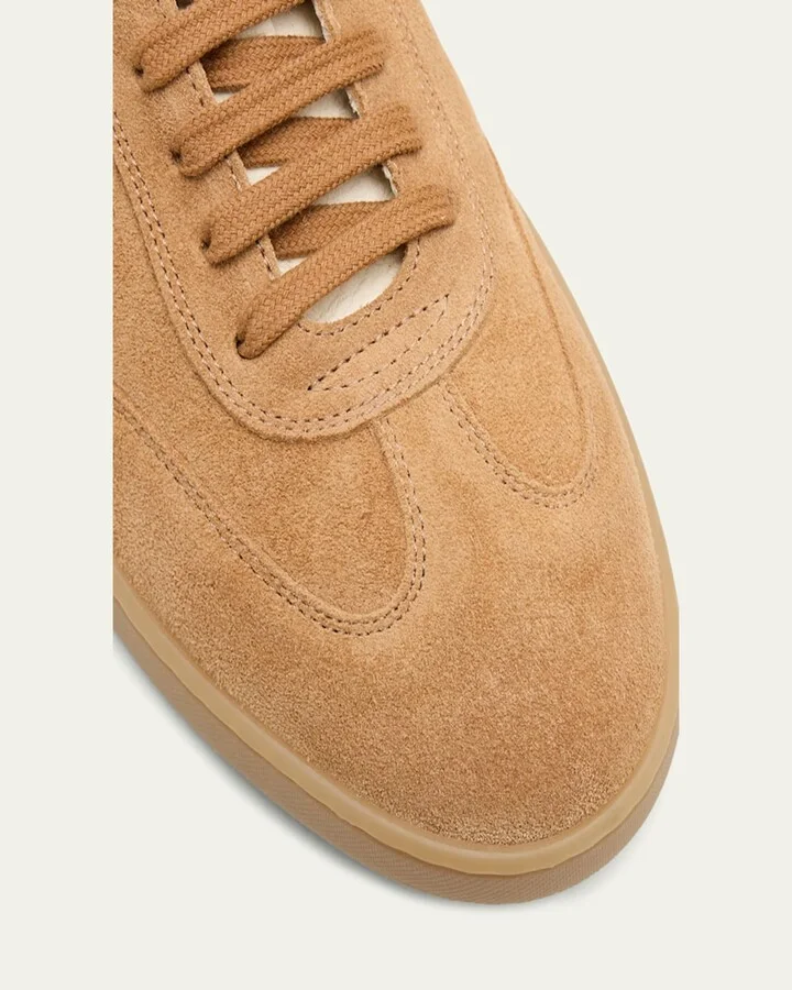 Men's Banner Suede Wingtip-Toe Low-Top Sneakers - Image 9
