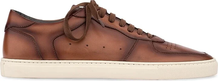 Men's Barbera Leather Sneakers - Brown - Size 7