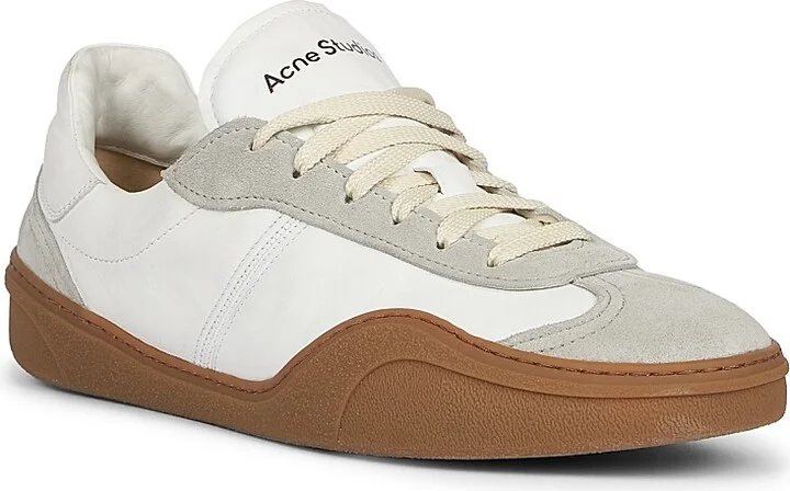 Men's Bars M Leather Low-Top Sneakers - White Brown - Size 8 - Image 2