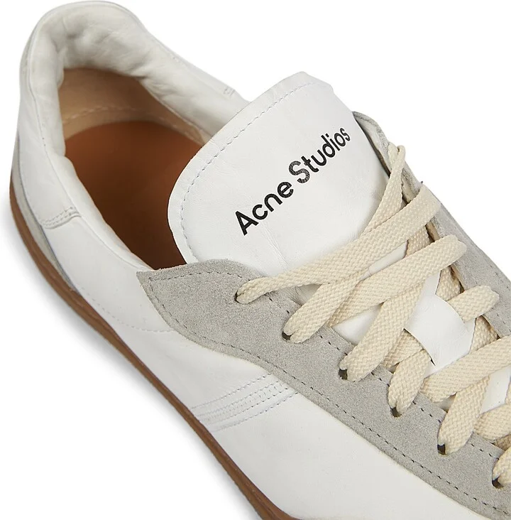 Men's Bars M Leather Low-Top Sneakers - White Brown - Size 8 - Image 6