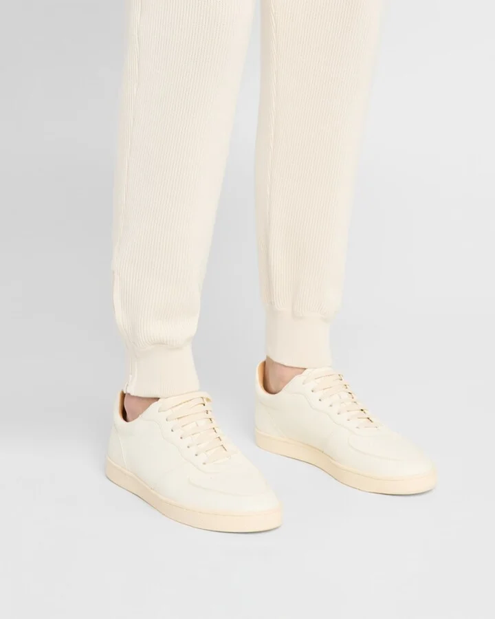Men's Basket Deerskin Leather Low-Top Sneakers - Image 4