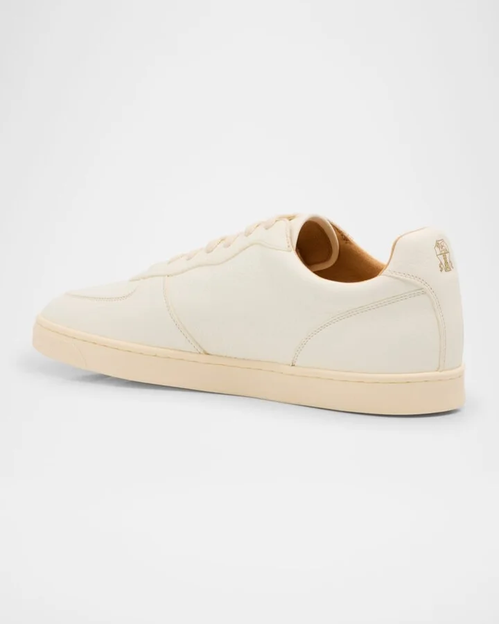 Men's Basket Deerskin Leather Low-Top Sneakers - Image 9
