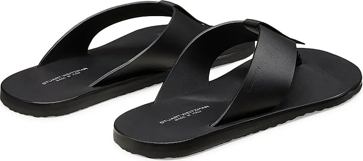 Men's Bastian Leather Sandals - Black - Size 10 - Image 3