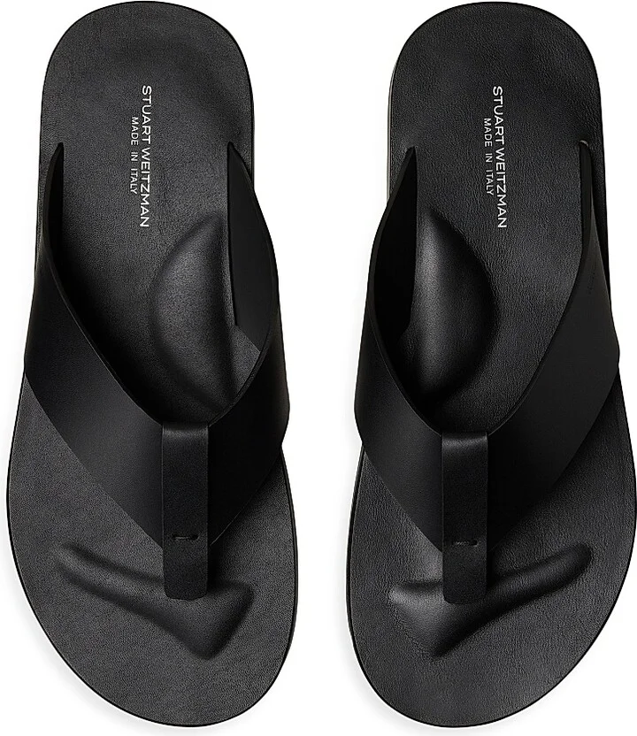 Men's Bastian Leather Sandals - Black - Size 10 - Image 4