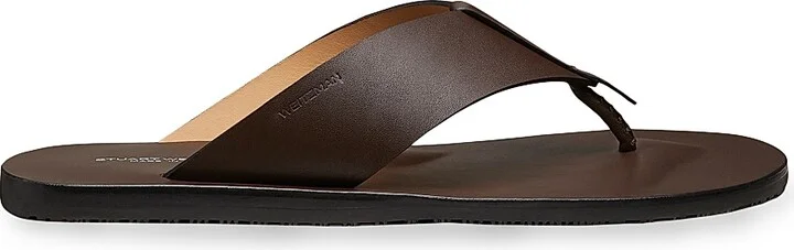 Men's Bastian Leather Sandals - Black - Size 10 - Image 8