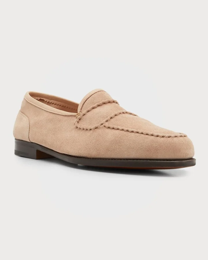 Men's Bath Suede Penny Loafers - Image 4