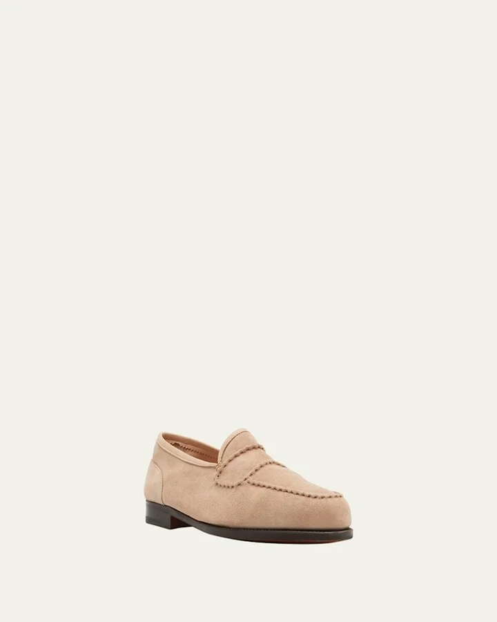 Men's Bath Suede Penny Loafers - Image 3