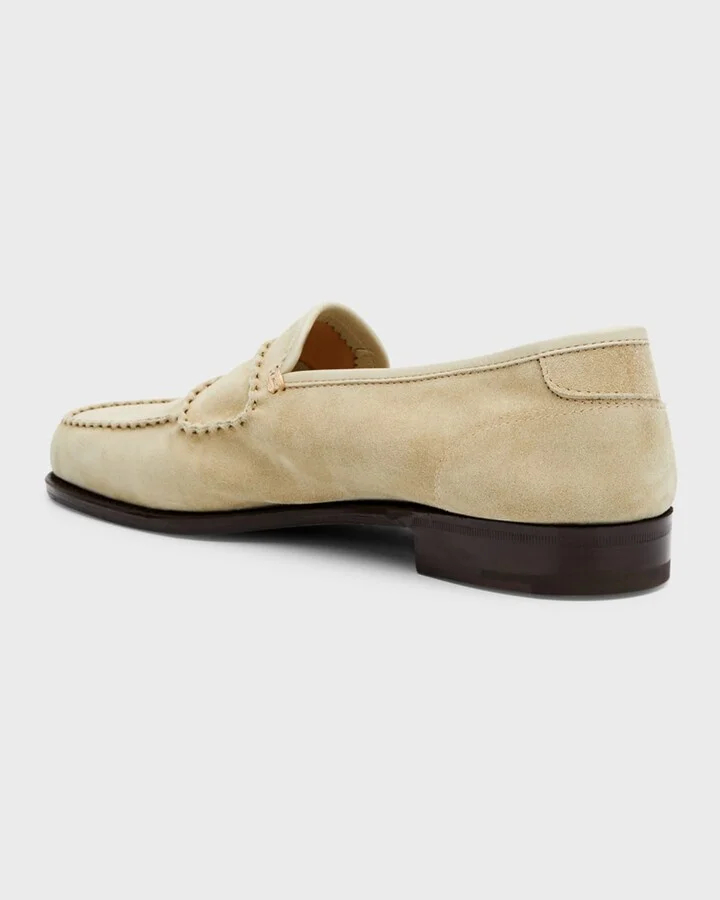 Men's Bath Suede Penny Loafers - Image 3