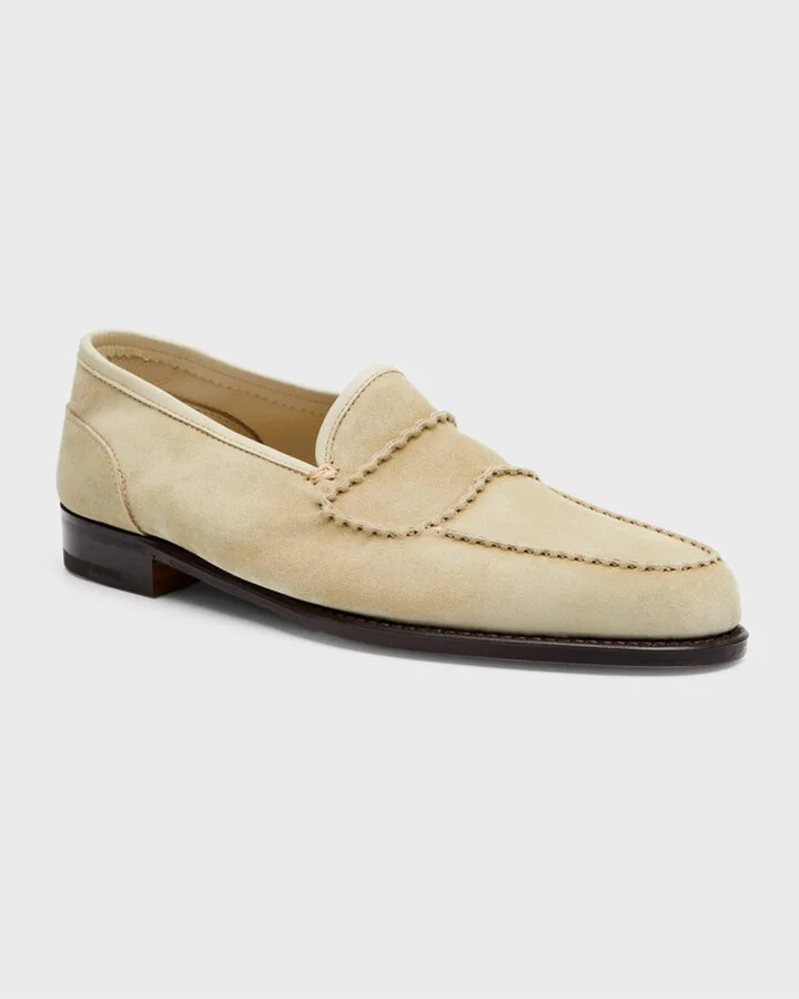 Men's Bath Suede Penny Loafers - Image 4