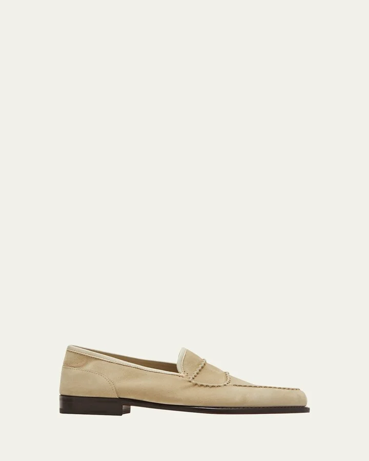 Men's Bath Suede Penny Loafers