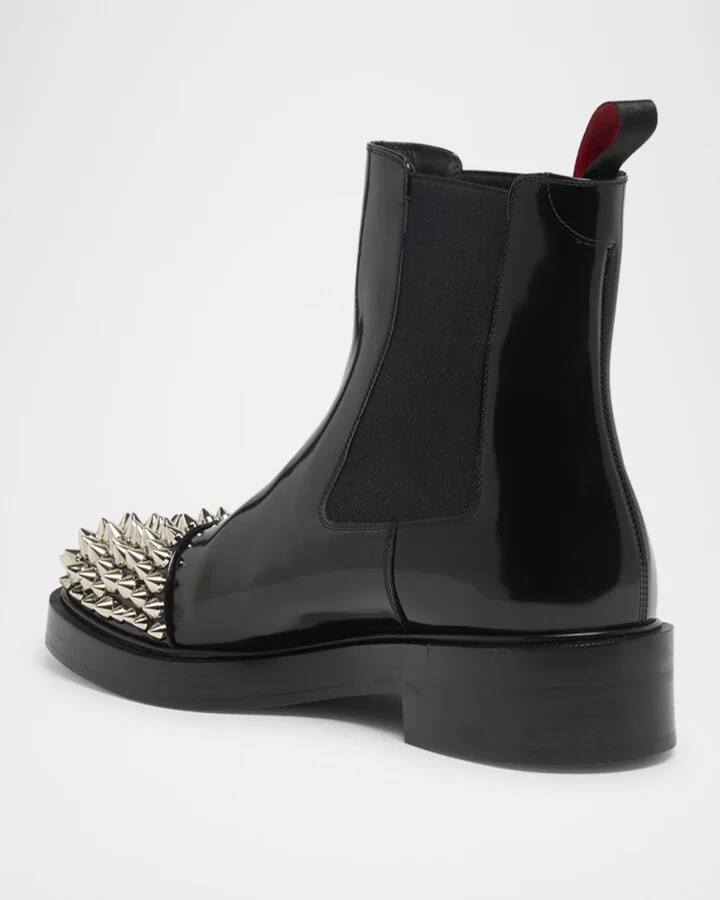 Men's Battersea Leather Chelsea Boots with Spikes - Image 2