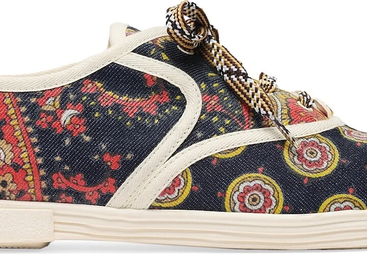 Men's Bay By Bay Sneakers in Voyage Imaginaire Denim Fabric - Multicolored - Size 9 - Image 5