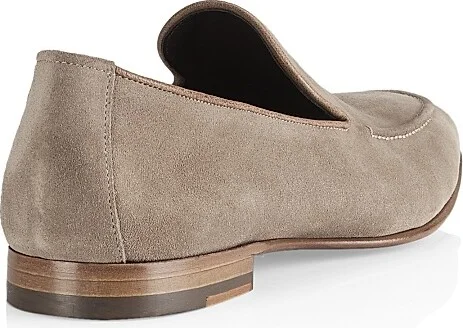 Men's Beamon Suede Leather Loafers - Grey - Size 7 - Image 3