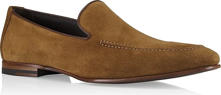 Men's Beamon Suede Leather Loafers - Grey - Size 7 - Image 7