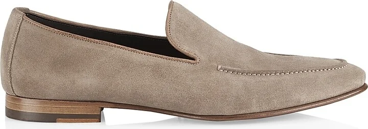 Men's Beamon Suede Leather Loafers - Grey - Size 7