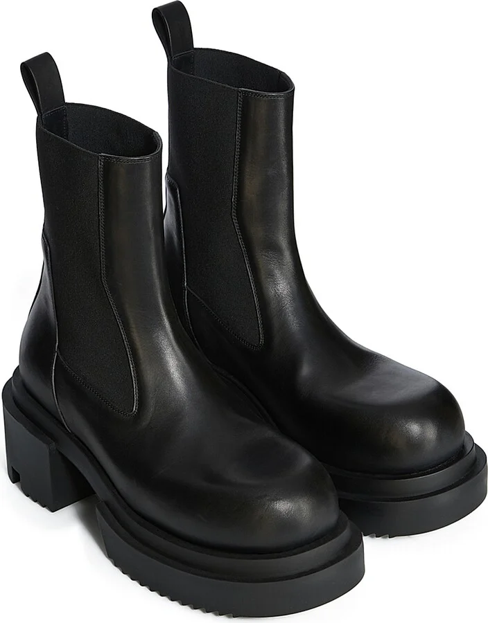 Men's Beatle Bogun Leather Chelsea Boots - Black - Size 11 - Image 2