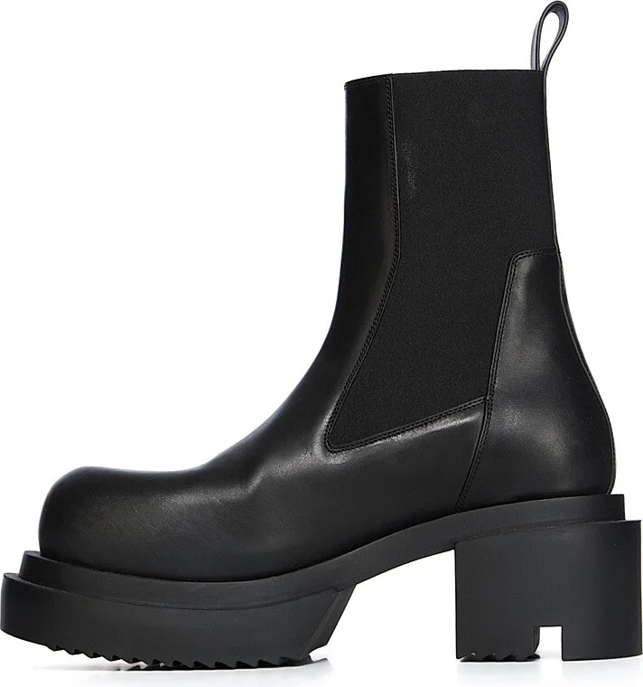 Men's Beatle Bogun Leather Chelsea Boots - Black - Size 11 - Image 5