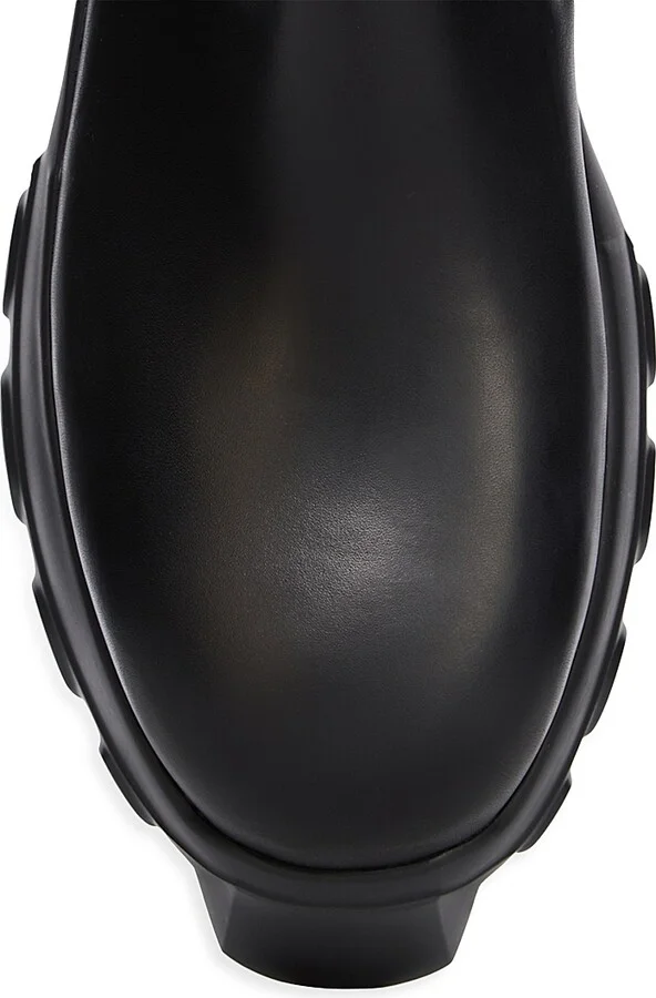 Men's Beatle Mega Tractor Leather Chelsea Boots - Black - Size 11 - Image 6