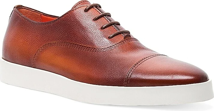 Men's Behemoth Leather Lace-Up Dress Shoes - Brown - Size 7 - Image 2