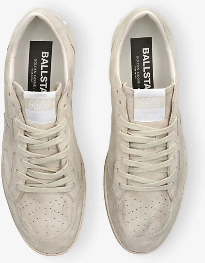 Mens Beige Ball Star Exclusive Suede Low-Top Trainers Eur 42 / 8 Uk Men - Image 2