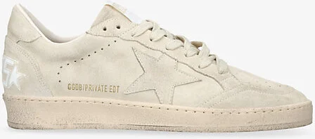 Mens Beige Ball Star Exclusive Suede Low-Top Trainers Eur 42 / 8 Uk Men