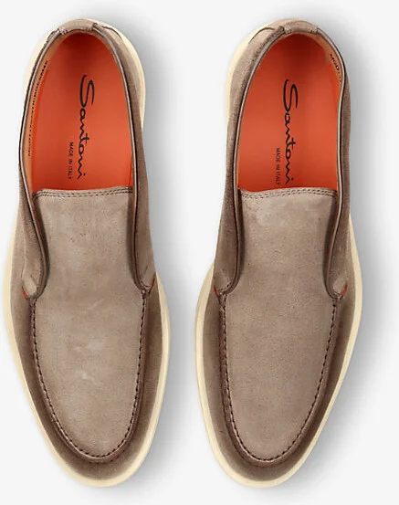 Mens Beige Comb Detroit Contrast-Sole Suede Loafers Eur 42.5 / 8.5 Uk Men - Image 2