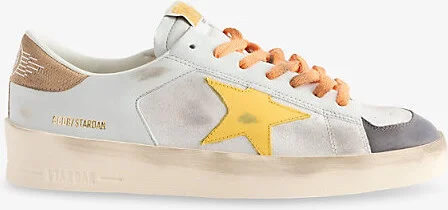 Mens Beige Comb Stardan Leather Trainers Eur 45 / 11 Uk Men