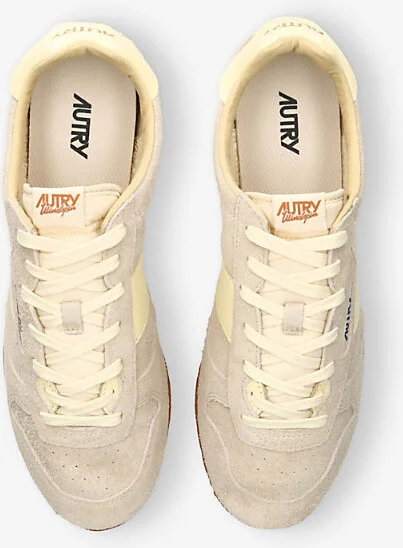 Mens Beige Comb Windspin Low-Top Suede Runner Trainers Eur 44 / 10 Uk Men - Image 2