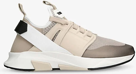 Mens Beige Jago Mesh-Woven Low-Top Trainers Eur 43 / 9 Uk Men