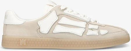 Mens Beige Pacific Bones Branded Suede Low-Top Trainers Eur 41 / 7 Uk Men