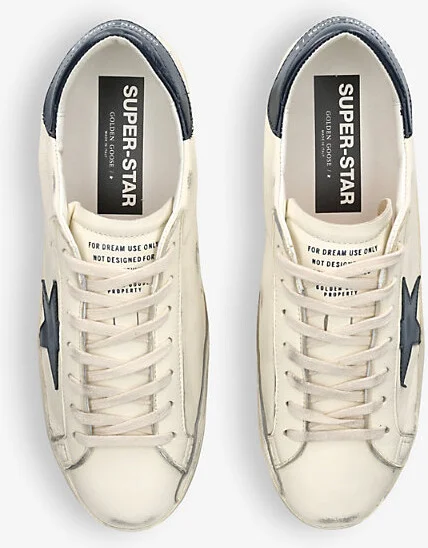 Mens Beige Super-Star Leather Low-Top Trainers Eur 46 / 12 Uk Men - Image 2
