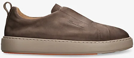 Mens Beige Victory Suede Low-Top Trainers Eur 42 / 8 Uk Men
