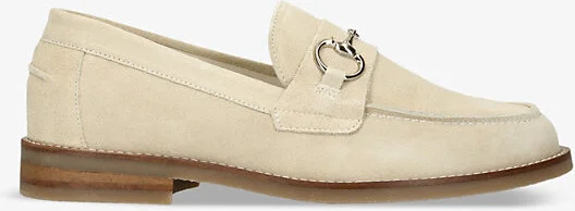 Mens Beige Wilde Horse-Bit Leather Loafers Eur 42 / 8 Uk Men