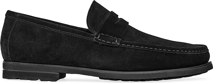 Men's Belfast Suede Loafers - Nero Suede - Size 7.5