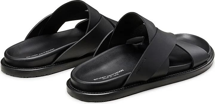 Men's Berkley Crisscross Leather Sandals - Black - Size 10 - Image 3