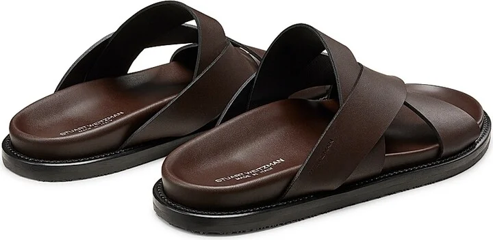 Men's Berkley Crisscross Leather Sandals - Black - Size 10 - Image 6