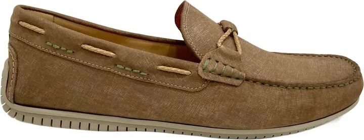 Men's Bermuda Nubuck Braided Bit Loafers In Sand
