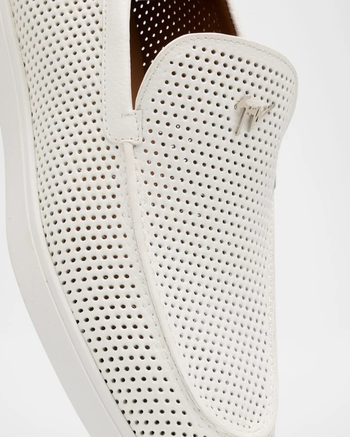Men's Berth 10 Perforated Leather Loafers - Image 2