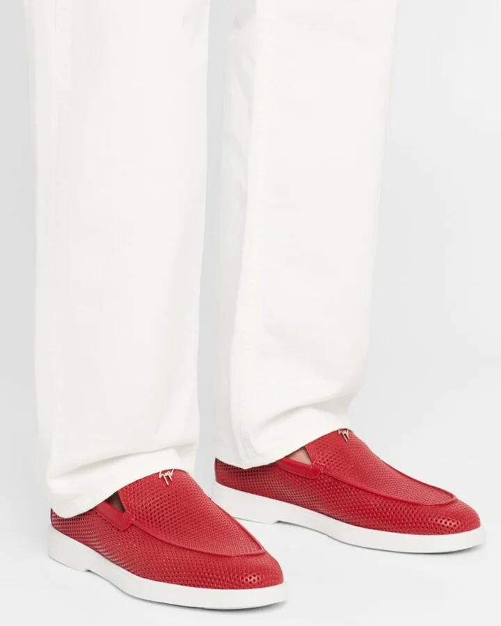 Men's Berth 10 Perforated Leather Loafers - Image 6