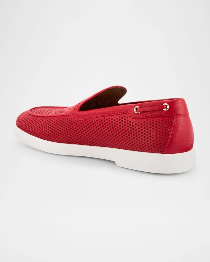 Men's Berth 10 Perforated Leather Loafers - Image 7