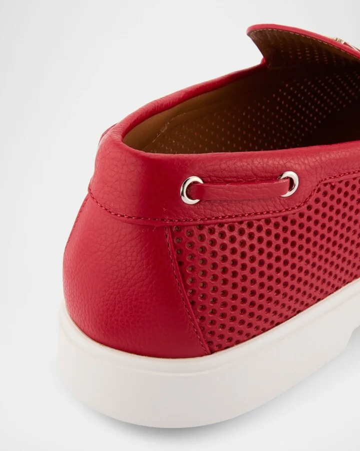 Men's Berth 10 Perforated Leather Loafers - Image 9