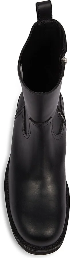 Men's Besare Waxed Leather Boots - Black - Size 8 - Image 5