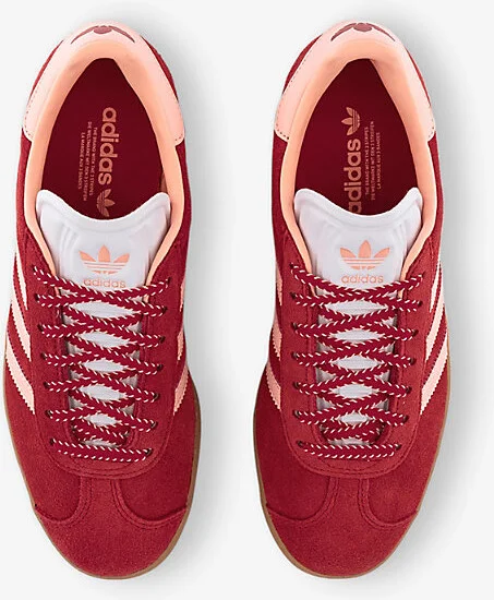 Mens Better Scarlet Glow Pink Gazelle Suede Low-Top Trainers 4.5 - Image 2