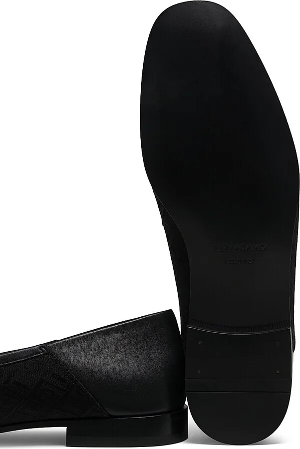 Men's Biarritz Moccassin Loafers - Logo Nero Lucido - Size 7.5 - Image 6