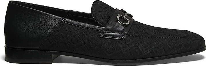 Men's Biarritz Moccassin Loafers - Logo Nero Lucido - Size 7.5