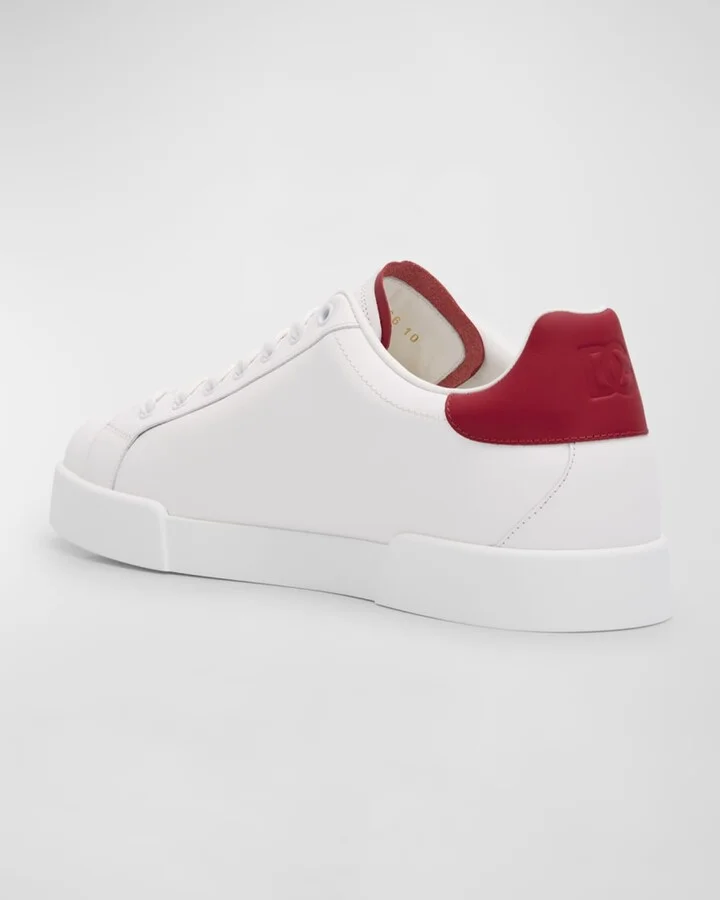 Men's Bicolor Leather DG Sneakers - Image 2