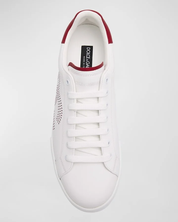 Men's Bicolor Leather DG Sneakers - Image 3